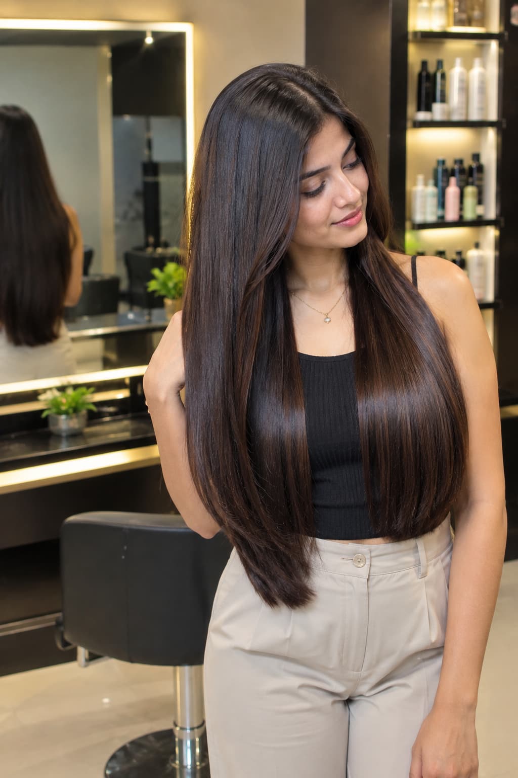 Hair smoothing treatment at Naturals Signature SalonKovilambakkam