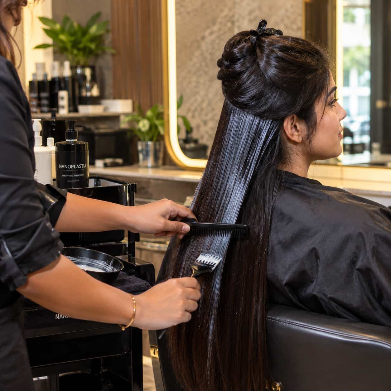 Nanoplastia hair treatment
