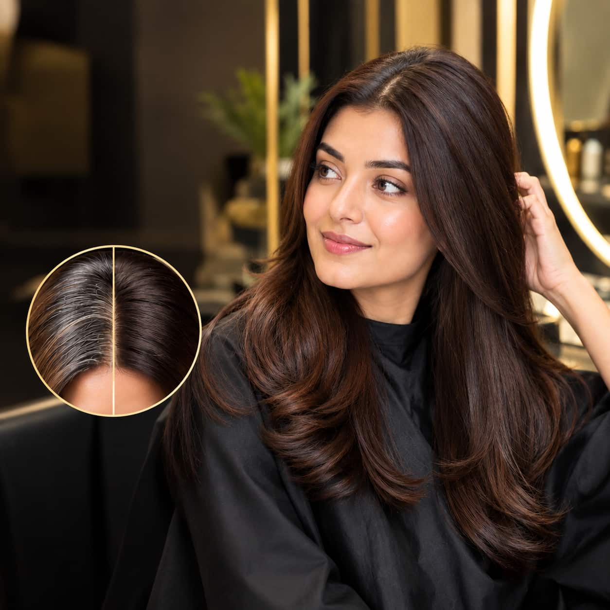 Root touch-up hair colour